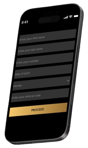 Simodi sign-up screen